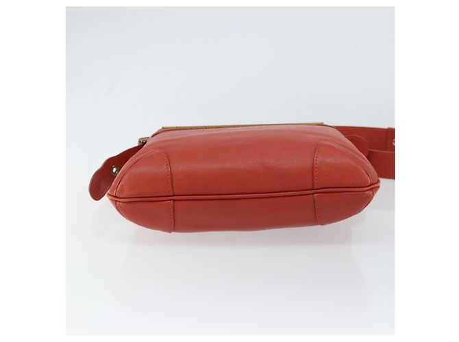 Chloé Bolsa de Ombro de Couro Laranja Auth BA8858 - vista 9