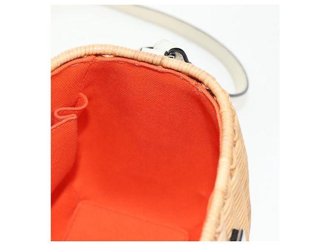 Borsa Cesta PRADA in vimini pelle bianca beige argento autentica mr1668SAM Bianco - vista 23