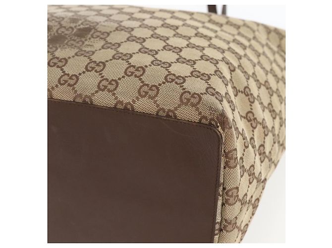 GUCCI GG Canvas Tote Bag Beige Silber 31242 Auth 148537 - Ansicht 10