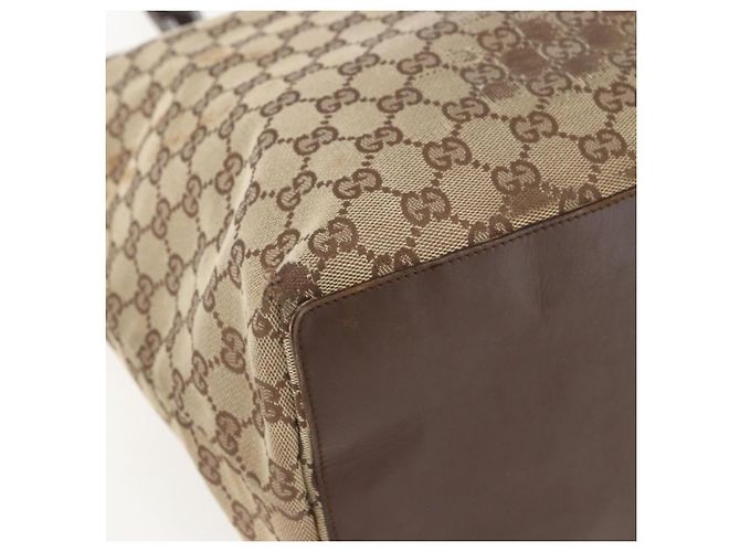 GUCCI GG Canvas Tote Bag Beige Silber 31242 Auth 148537 - Ansicht 11