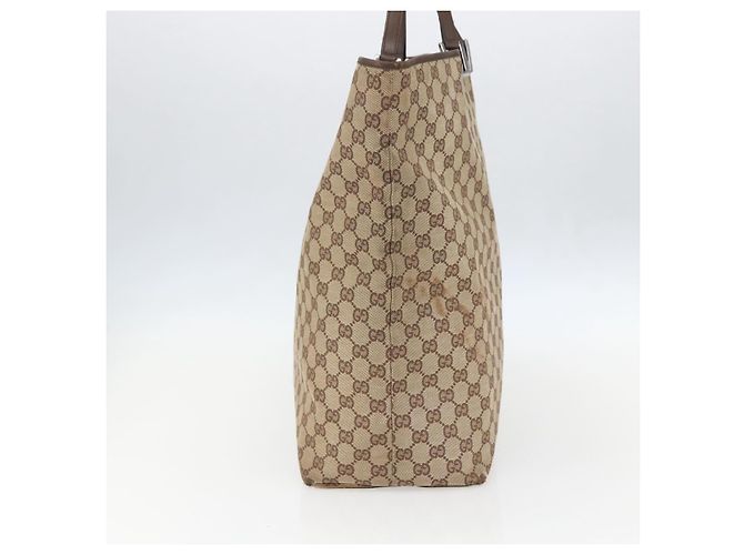 GUCCI GG Canvas Tote Bag Beige Silber 31242 Auth 148537 - Ansicht 4