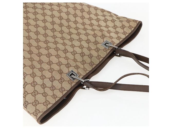 GUCCI GG Canvas Tote Bag Beige Silber 31242 Auth 148537 - Ansicht 6