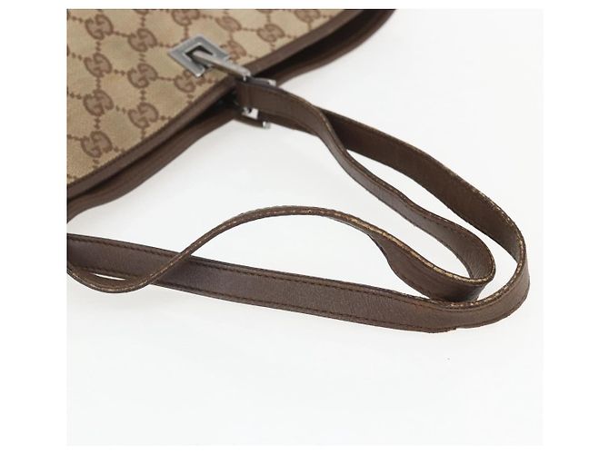 GUCCI GG Canvas Tote Bag Beige Silber 31242 Auth 148537 - Ansicht 7