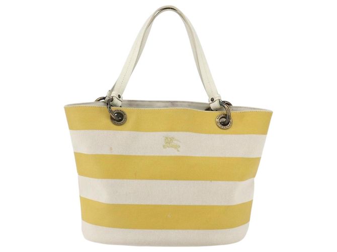 Borsa Tote Burberry Blue Label in tela gialla Auth 151770 - vista 2