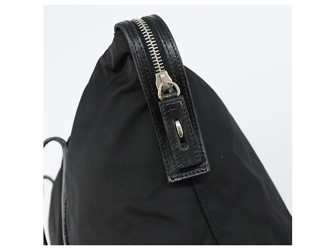 Prada Tote Bag aus schwarzem Nylon mit Silber authentisch 151531 - Ansicht 14