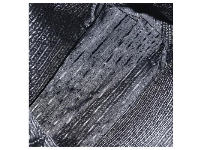 Prada Tote Bag aus schwarzem Nylon mit Silber authentisch 151531 - Ansicht 16