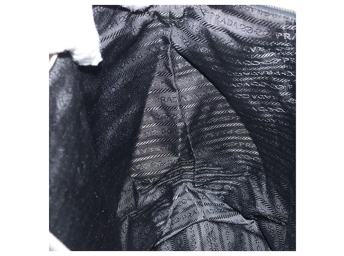 Prada Tote Bag aus schwarzem Nylon mit Silber authentisch 151531 - Ansicht 18