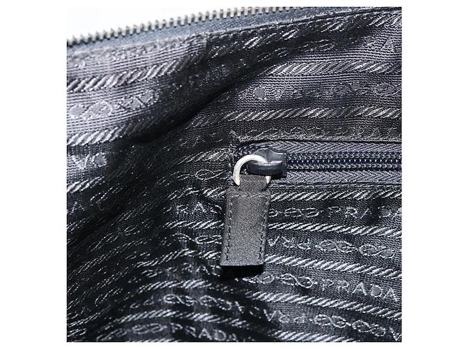 Prada Tote Bag aus schwarzem Nylon mit Silber authentisch 151531 - Ansicht 19