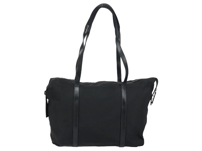 Prada Tote Bag aus schwarzem Nylon mit Silber authentisch 151531 - Ansicht 3