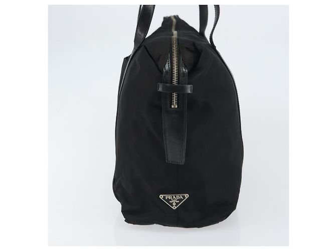 Prada Tote Bag aus schwarzem Nylon mit Silber authentisch 151531 - Ansicht 4