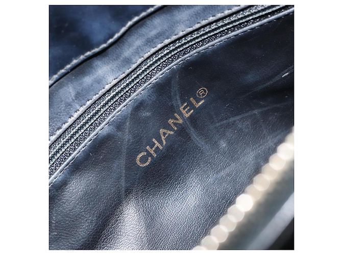 CHANEL Borsa a Mano V Stitch Smalto Nero Oro CC Auth BA8975 D'oro - vista 15