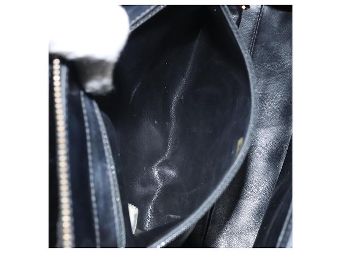CHANEL Borsa a Mano V Stitch Smalto Nero Oro CC Auth BA8975 D'oro - vista 20