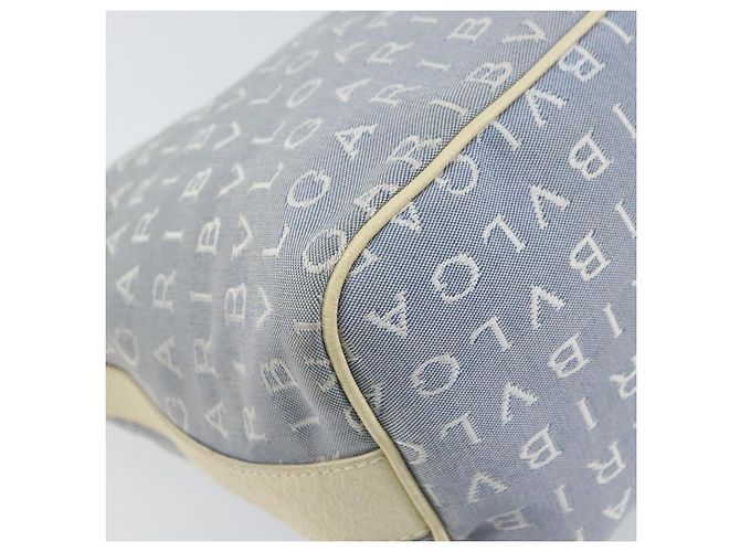 Bulgari Borsa a Spalla BVLGARI Logo Mania Tela Azzurro Chiaro Argento Auth 156799 Blu chiaro - vista 13