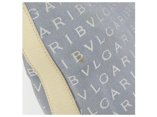 Bulgari Borsa a Spalla BVLGARI Logo Mania Tela Azzurro Chiaro Argento Auth 156799 Blu chiaro - vista 15