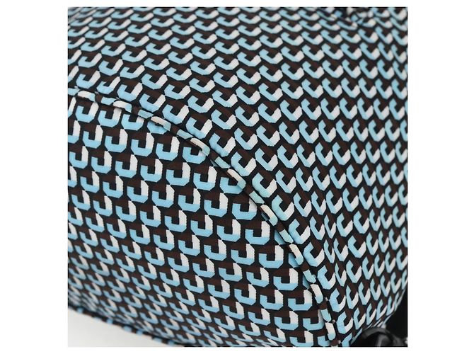 Zaino PRADA in nylon azzurro chiaro argento autentico 158915SAM Blu chiaro - vista 12