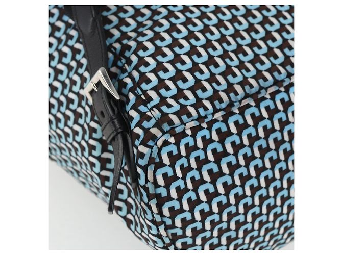 Zaino PRADA in nylon azzurro chiaro argento autentico 158915SAM Blu chiaro - vista 15