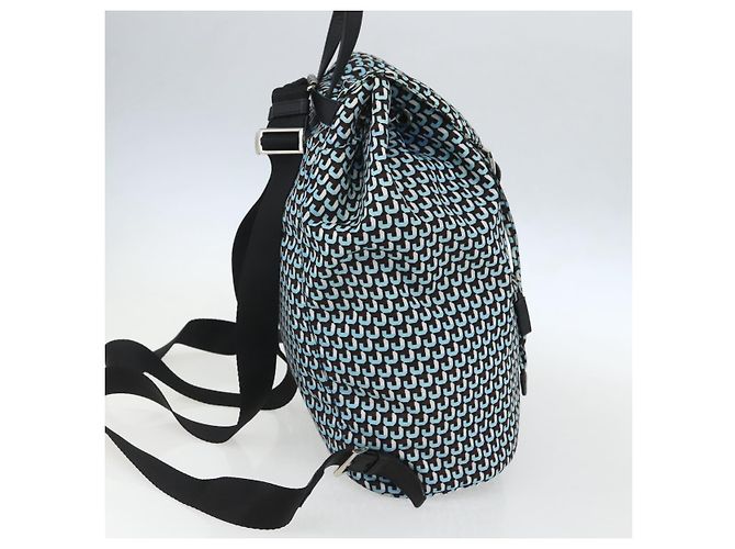 Zaino PRADA in nylon azzurro chiaro argento autentico 158915SAM Blu chiaro - vista 4