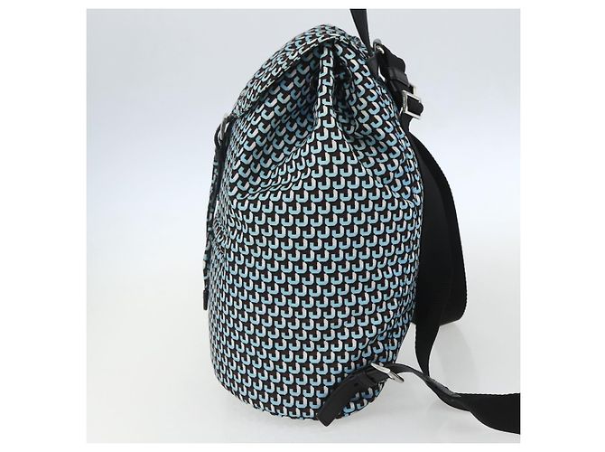 Zaino PRADA in nylon azzurro chiaro argento autentico 158915SAM Blu chiaro - vista 5