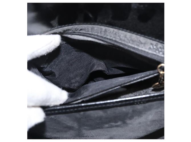 Borsa a mano GUCCI in pelle nera e oro 000 2046 0562 Auth 155731 Nero D'oro - vista 20