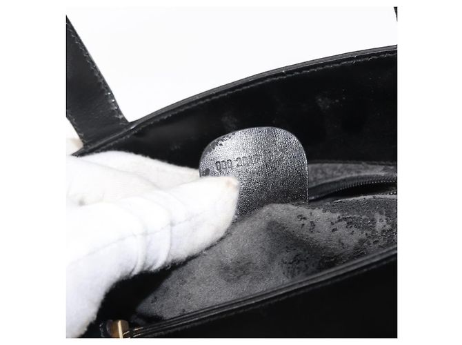 Borsa a mano GUCCI in pelle nera e oro 000 2046 0562 Auth 155731 Nero D'oro - vista 21