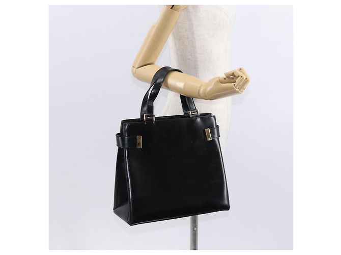 Borsa a mano GUCCI in pelle nera e oro 000 2046 0562 Auth 155731 Nero D'oro - vista 22