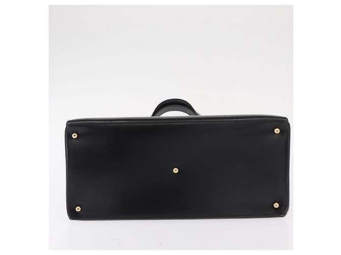 Borsa a mano GUCCI in pelle nera e oro 000 2046 0562 Auth 155731 Nero D'oro - vista 9