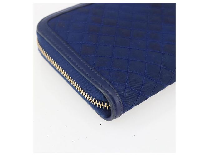 Portafoglio PRADA Pelle Nylon Blu Oro Auth am10008 D'oro - vista 11
