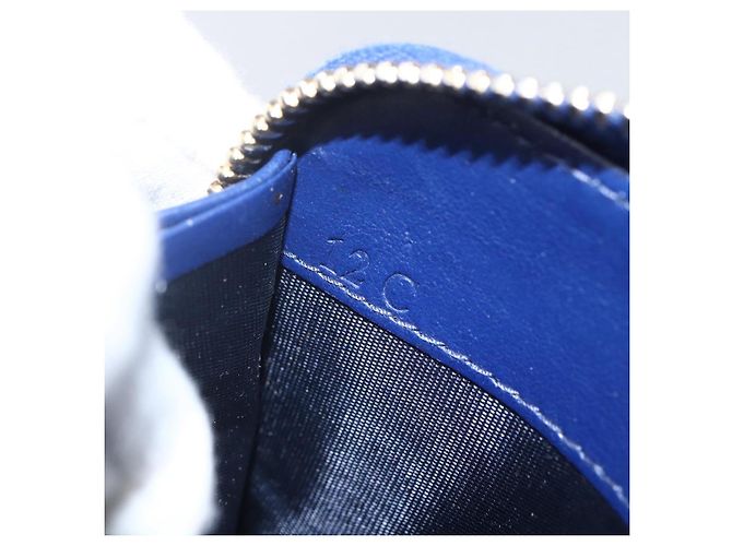 Portafoglio PRADA Pelle Nylon Blu Oro Auth am10008 D'oro - vista 24