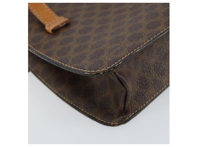 Céline Borsa a mano in tela Macadam Medallion CELINE in pelle PVC marrone oro Auth 156441 D'oro - vista 13