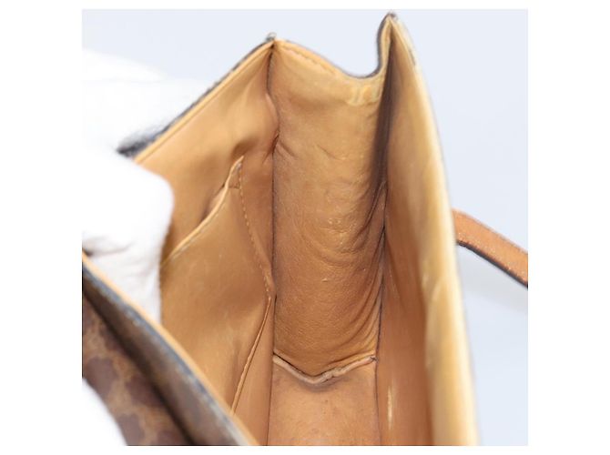 Céline Borsa a mano in tela Macadam Medallion CELINE in pelle PVC marrone oro Auth 156441 D'oro - vista 18