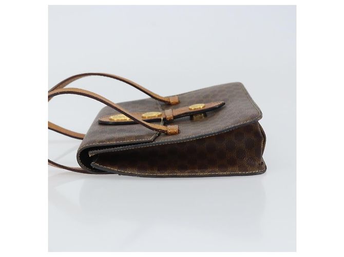 Céline Borsa a mano in tela Macadam Medallion CELINE in pelle PVC marrone oro Auth 156441 D'oro - vista 5