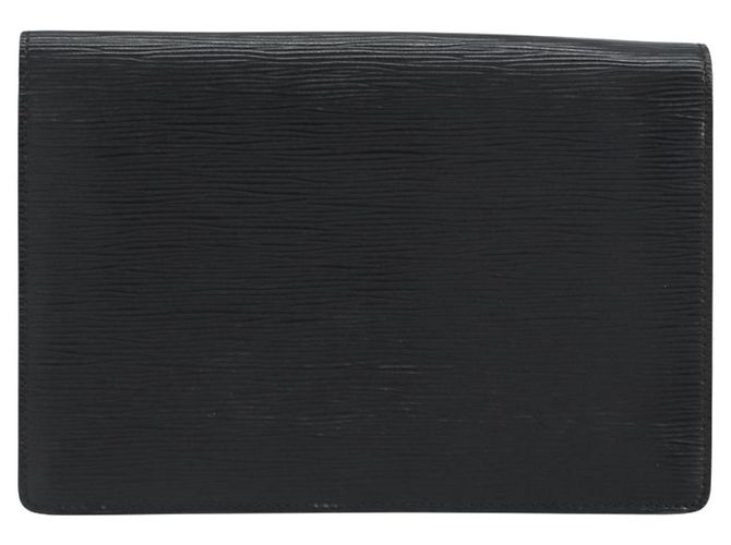 LOUIS VUITTON Epi Serie Dragonne Clutch Bag Nero M52612 LV Auth ep12293 - vista 3