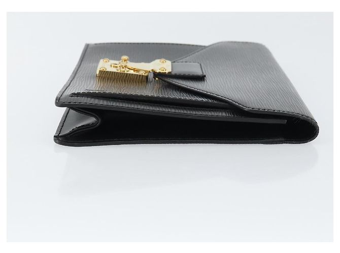 LOUIS VUITTON Epi Serie Dragonne Clutch Bag Nero M52612 LV Auth ep12293 - vista 4