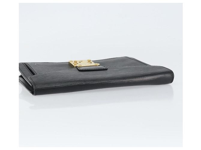 LOUIS VUITTON Epi Serie Dragonne Clutch Bag Nero M52612 LV Auth ep12293 - vista 6