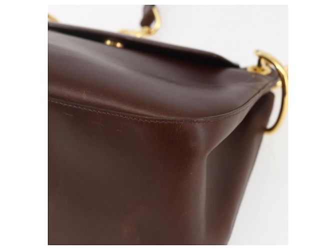 Borsa a Spalla PRADA in Pelle Marrone Oro Auth gh1442 D'oro - vista 10