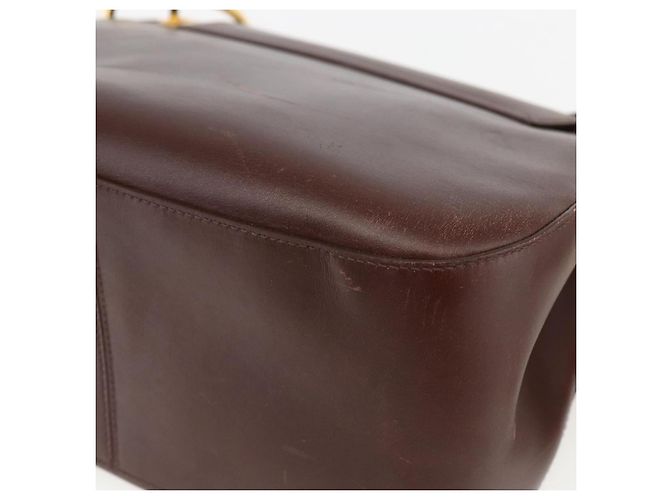 Borsa a Spalla PRADA in Pelle Marrone Oro Auth gh1442 D'oro - vista 12