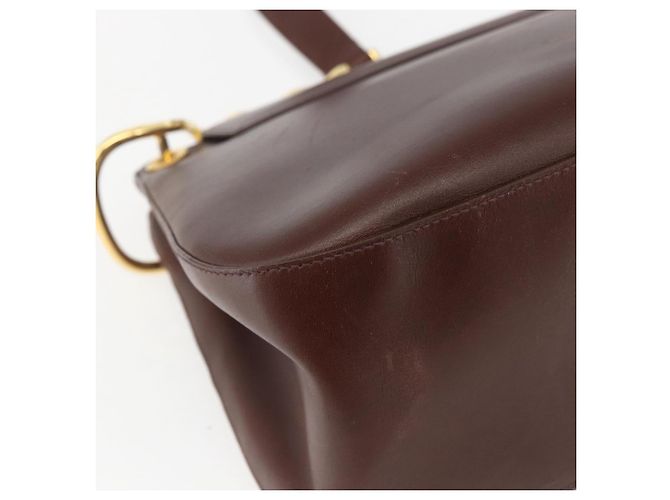 Borsa a Spalla PRADA in Pelle Marrone Oro Auth gh1442 D'oro - vista 13