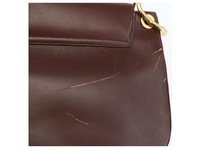 Borsa a Spalla PRADA in Pelle Marrone Oro Auth gh1442 D'oro - vista 14