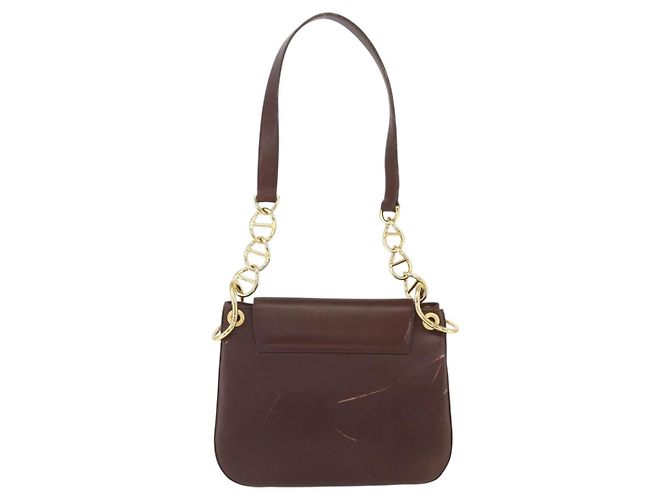 Borsa a Spalla PRADA in Pelle Marrone Oro Auth gh1442 D'oro - vista 3