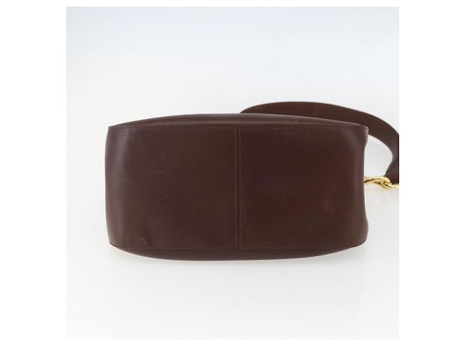 Borsa a Spalla PRADA in Pelle Marrone Oro Auth gh1442 D'oro - vista 9