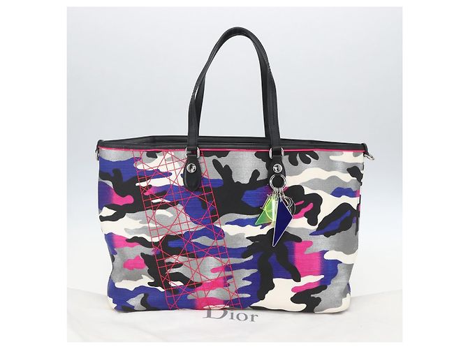 Christian Dior Trotter Canvas Anselmurail Tasche Mehrfarbig Auth 157060SAM - Ansicht 23