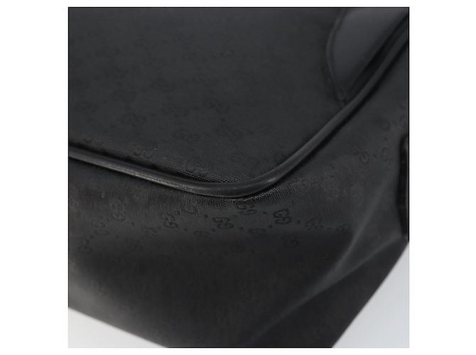 Gucci Borsa Micro GG Supreme in PVC pelle nera e oro 001 58 0443 Auth 156437 Nero D'oro - vista 10