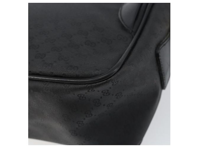 Gucci Borsa Micro GG Supreme in PVC pelle nera e oro 001 58 0443 Auth 156437 Nero D'oro - vista 12