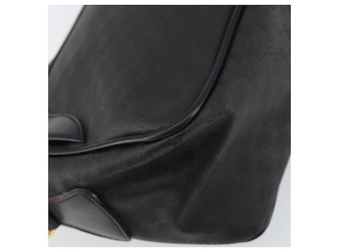 Gucci Borsa Micro GG Supreme in PVC pelle nera e oro 001 58 0443 Auth 156437 Nero D'oro - vista 13