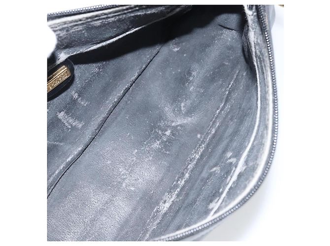 Gucci Borsa Micro GG Supreme in PVC pelle nera e oro 001 58 0443 Auth 156437 Nero D'oro - vista 17