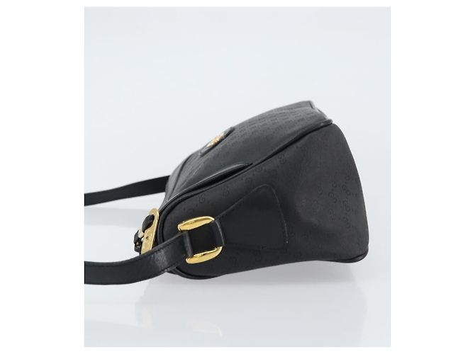 Gucci Borsa Micro GG Supreme in PVC pelle nera e oro 001 58 0443 Auth 156437 Nero D'oro - vista 5