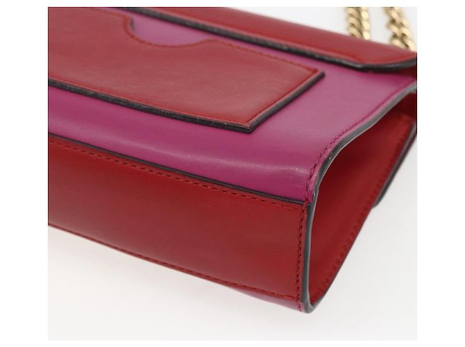 Borsa a Spalla in Pelle Rossa e Oro GUCCI 409487 Auth ka847 Rosso D'oro - vista 12
