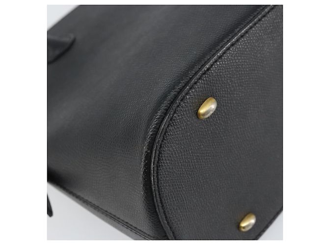 Céline Borsa a mano CELINE in pelle nera e oro Auth ep12323 Nero D'oro - vista 13