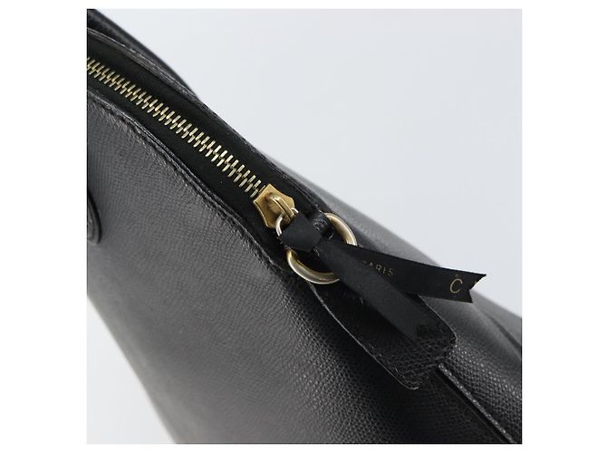 Céline Borsa a mano CELINE in pelle nera e oro Auth ep12323 Nero D'oro - vista 14