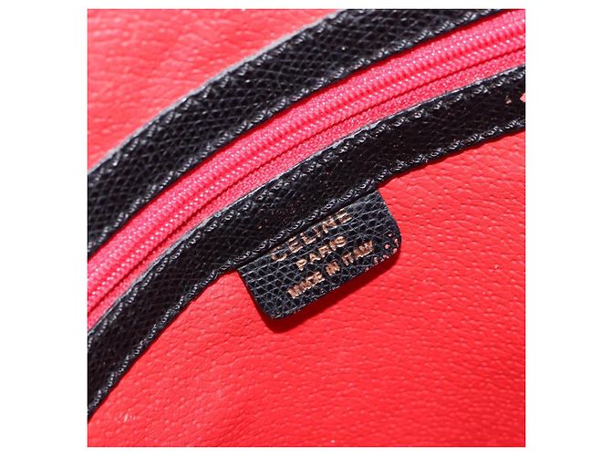 Céline Borsa a mano CELINE in pelle nera e oro Auth ep12323 Nero D'oro - vista 15